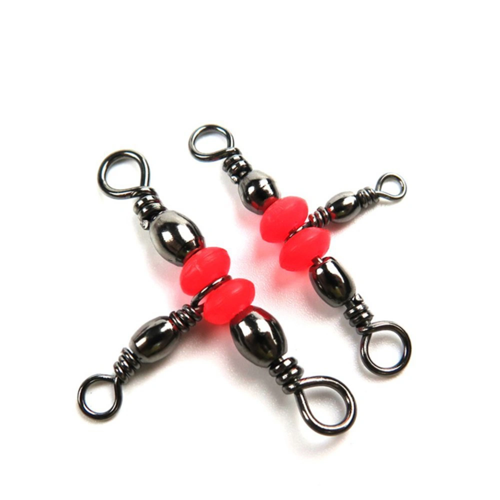 50pcs 3-way Fishing Triple Swivels Fishing Tackle - Size 12*14