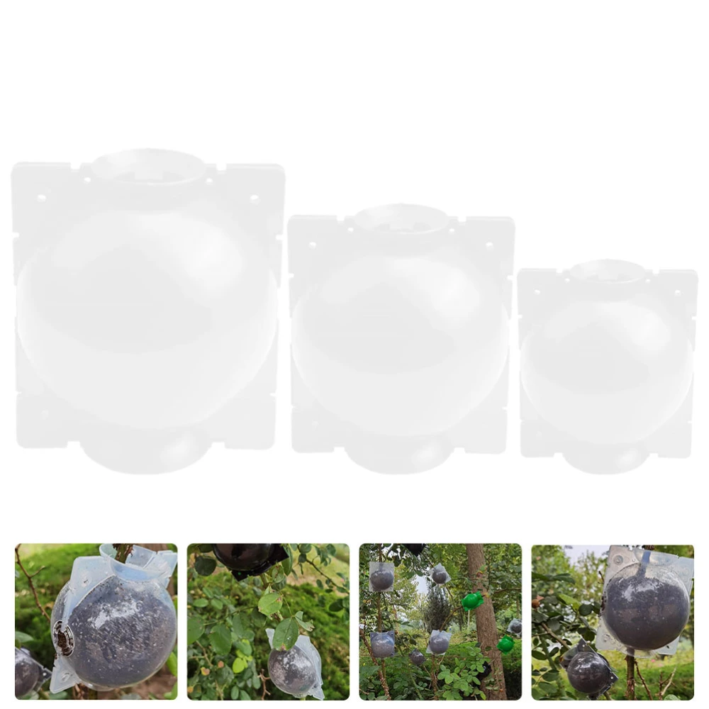 3pcs Plant High Pressure Reproduction Box Grafting Rooting Box (Transparent)