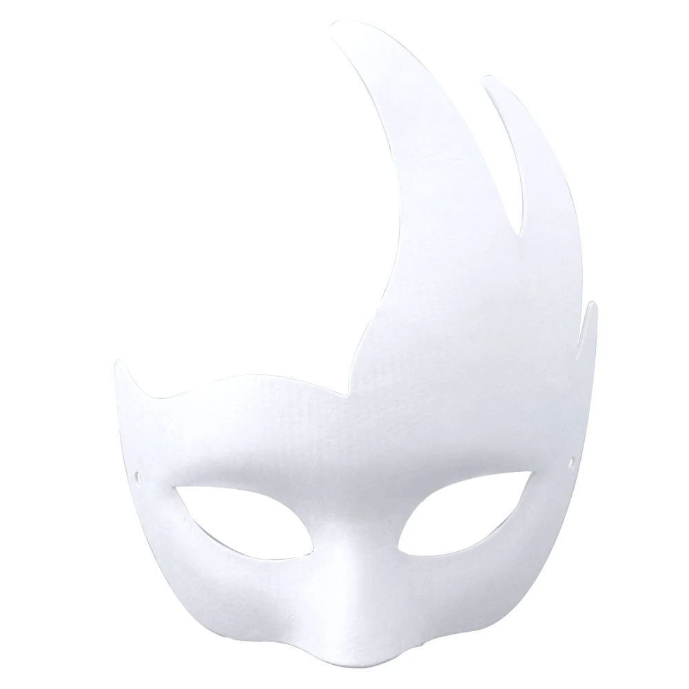 Blank White Paper DIY Masks Painted Mask Halloween Masquerade Face Mask (Triangle)