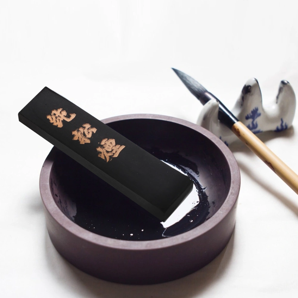 1pc Chinese Calligraphy and Painting Ink Strip Traditional Ink Stone Ink Stick (Black)