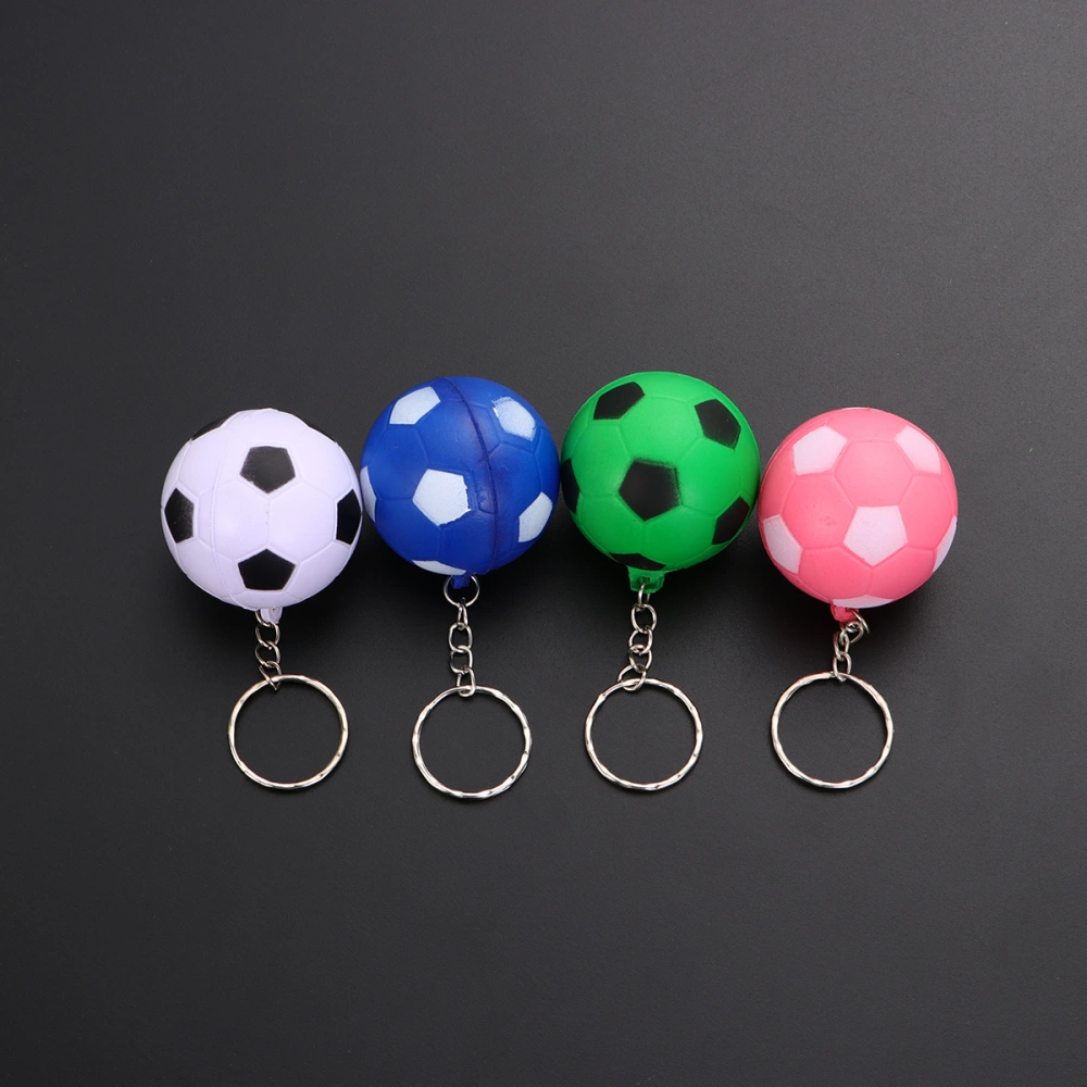 12pcs PU Football Keychain Pendant Football Keychain Pendant Creative Key Ring Accessories Lovely Pendant Keychain for Friends (Mixed Color Football) Size 3