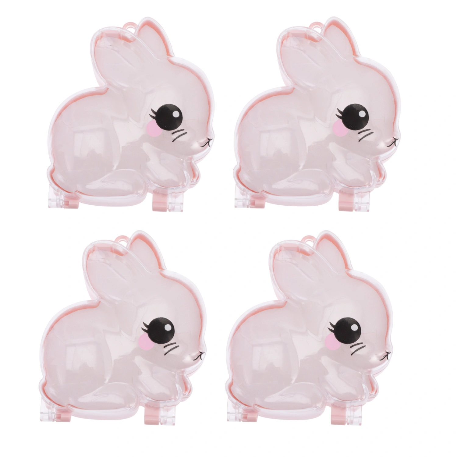 4Pcs Plastic Jewelry Container Ear Stud Storage Case Jewelry Packaging Box
