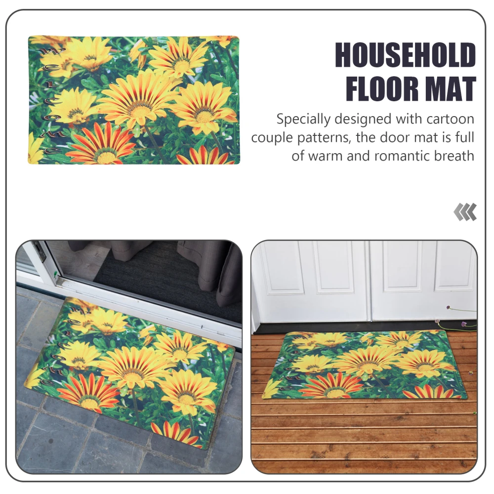 Sunflower Floor Mat Front Door Entrance Mat Indoor Door Mat Anti-skid Door Mat Yellow