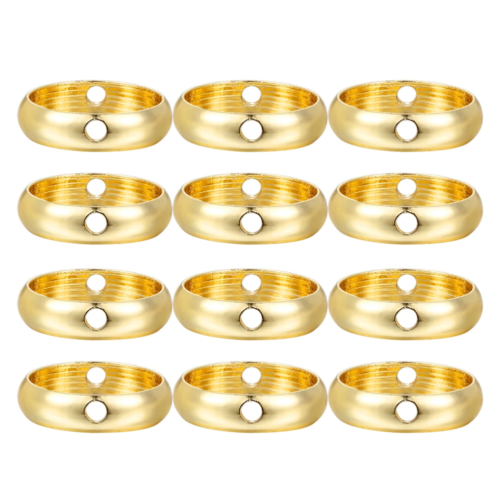 20pcs Earrings Accessory Double Holes Circular Rings DIY Bracelet Accessory Metal Circular Rings (Golden Outside Diameter 11mm Inside Diameter 9mm)