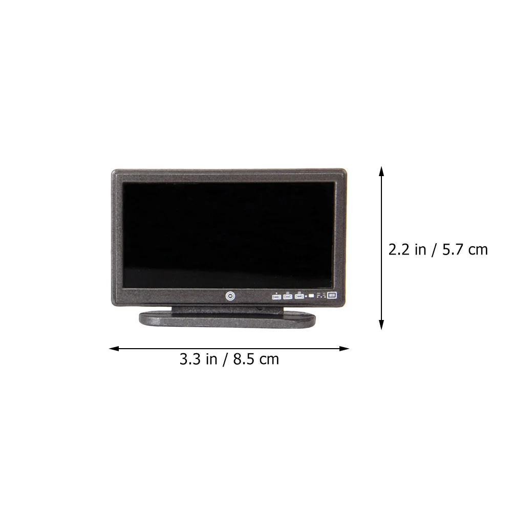 1 Set Doll House Mini Flat Screen TV Doll House Miniature Toy Miniature Flat Screen TV Model
