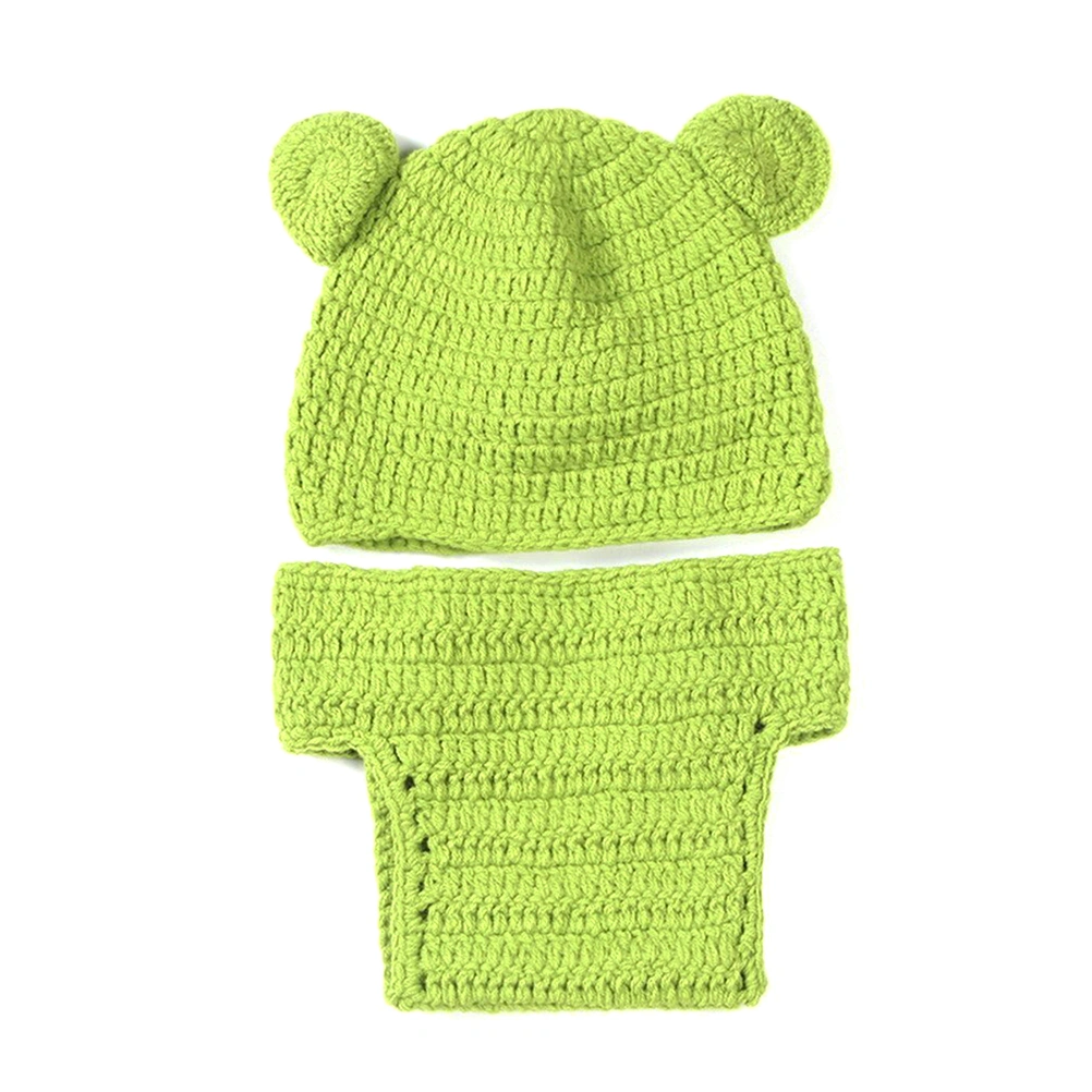 Style Baby Infant Newborn Handmade Crochet Beanie Hat Clothes Baby Photograph Props