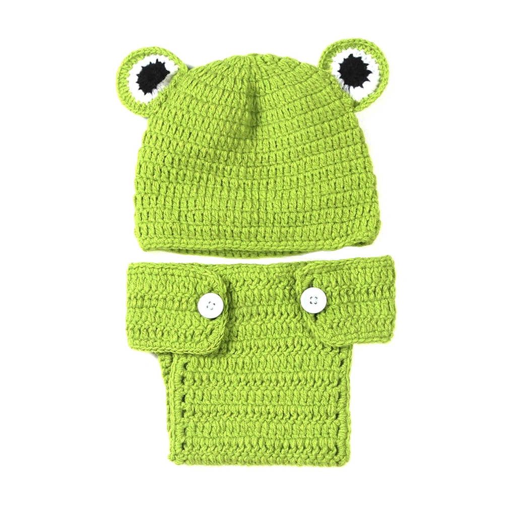 Style Baby Infant Newborn Handmade Crochet Beanie Hat Clothes Baby Photograph Props