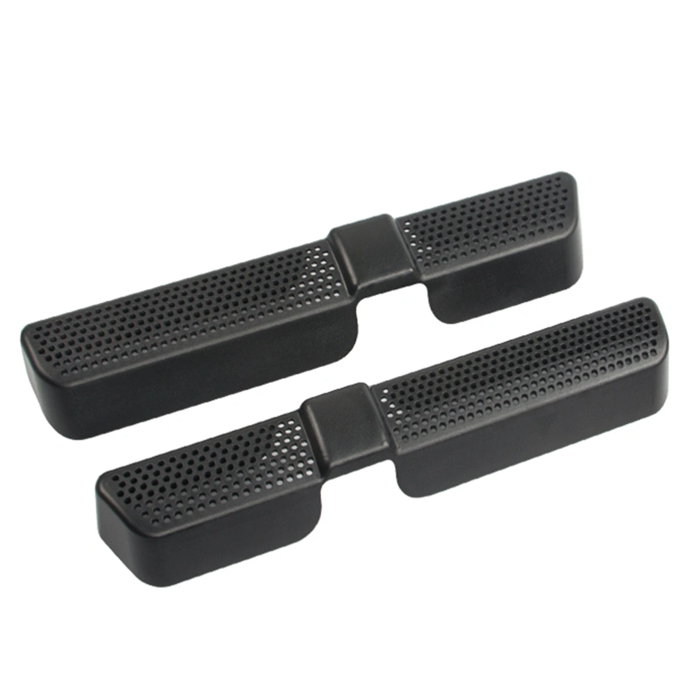 2 Pcs Air Conditioner Outlet Anti-Dust Cover Car Rear Seat Bottom Air Vent Cover for Touran L (Black)