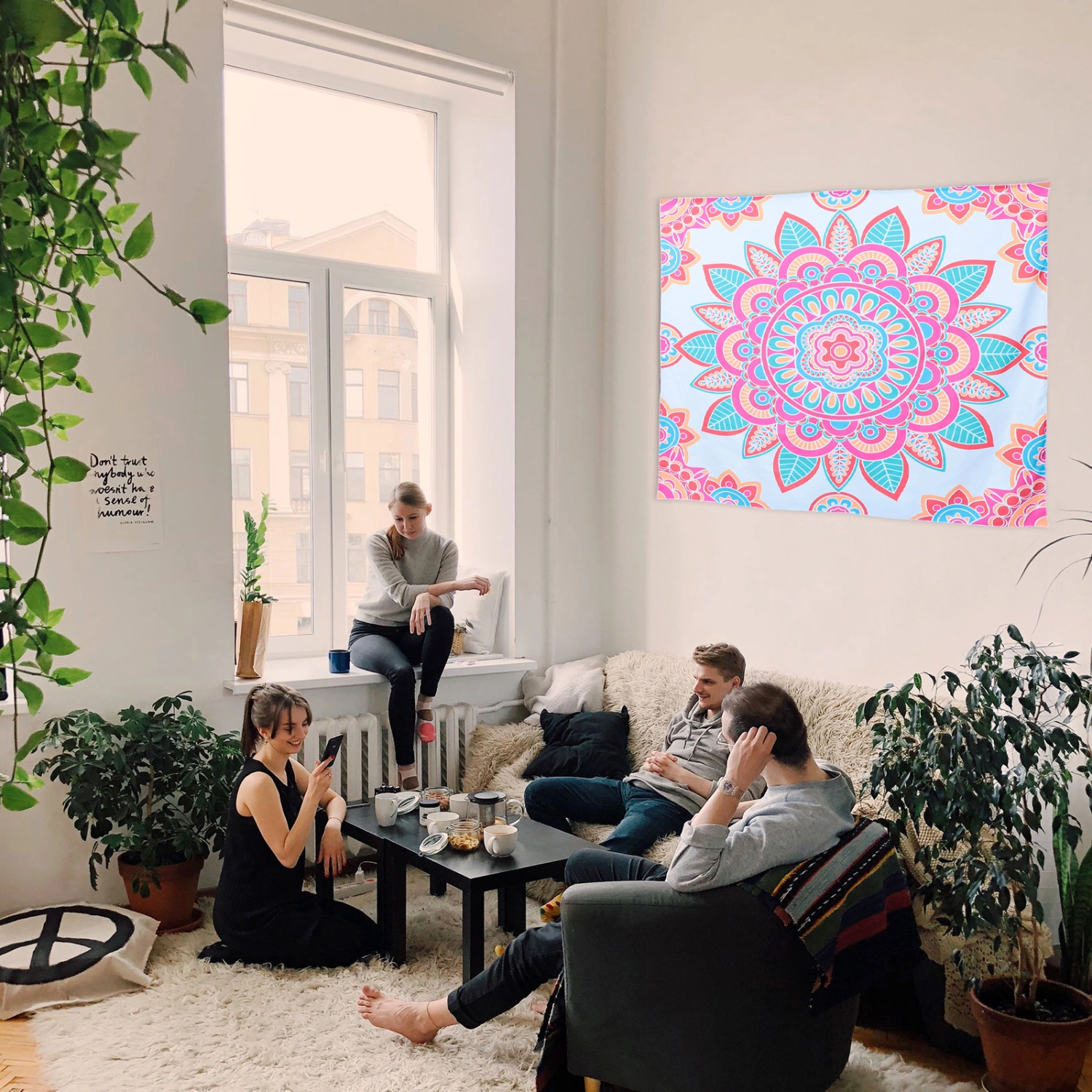 1pc Bohemian Style Printing Tapestry Beach Sitting Tapestry Wall Hanging Tapestry