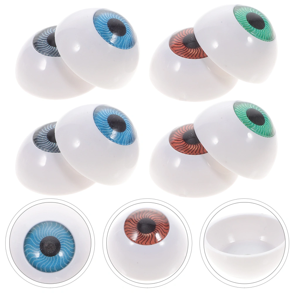 8pcs Hollow Eyeball Mask Halloween Horror Props Costume Plastic Eyeballs Party Festival Accessories for Halloween