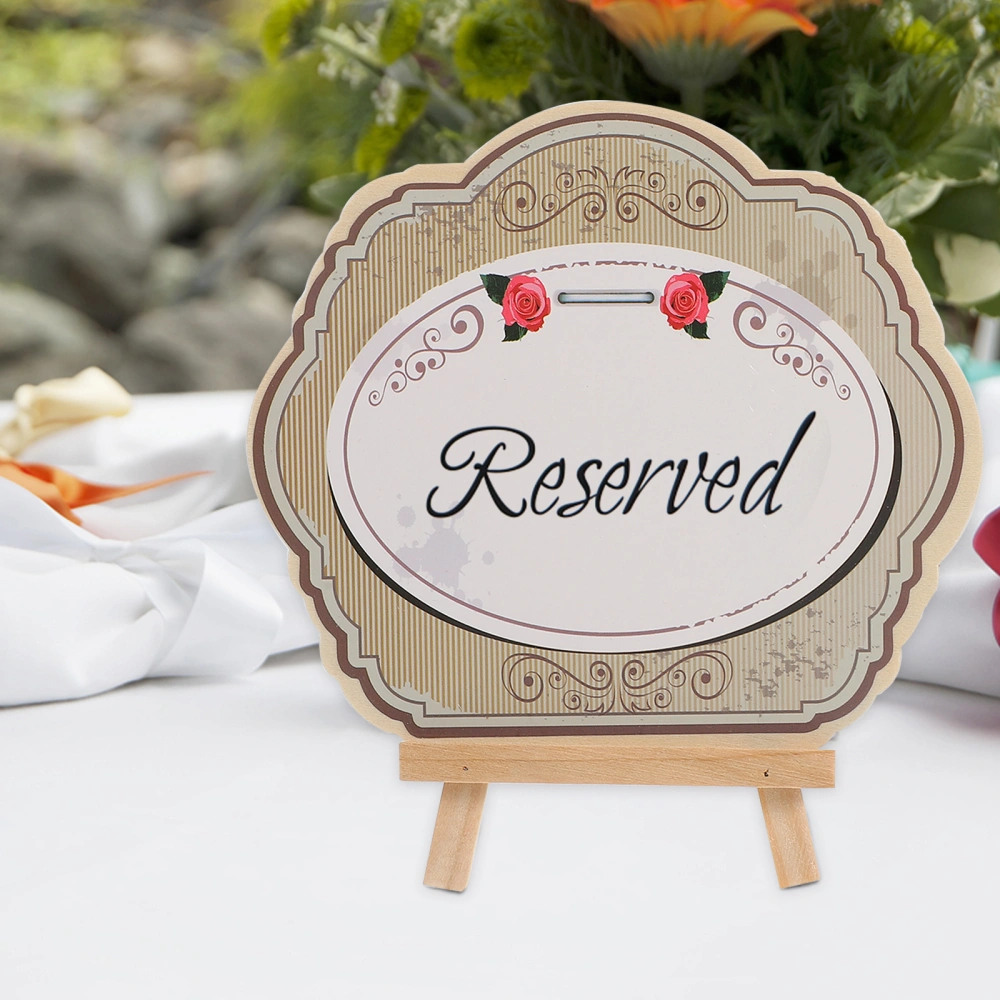 2 Sets Wooden Whiteboard Sign with Support Easel for Wedding Party Decor