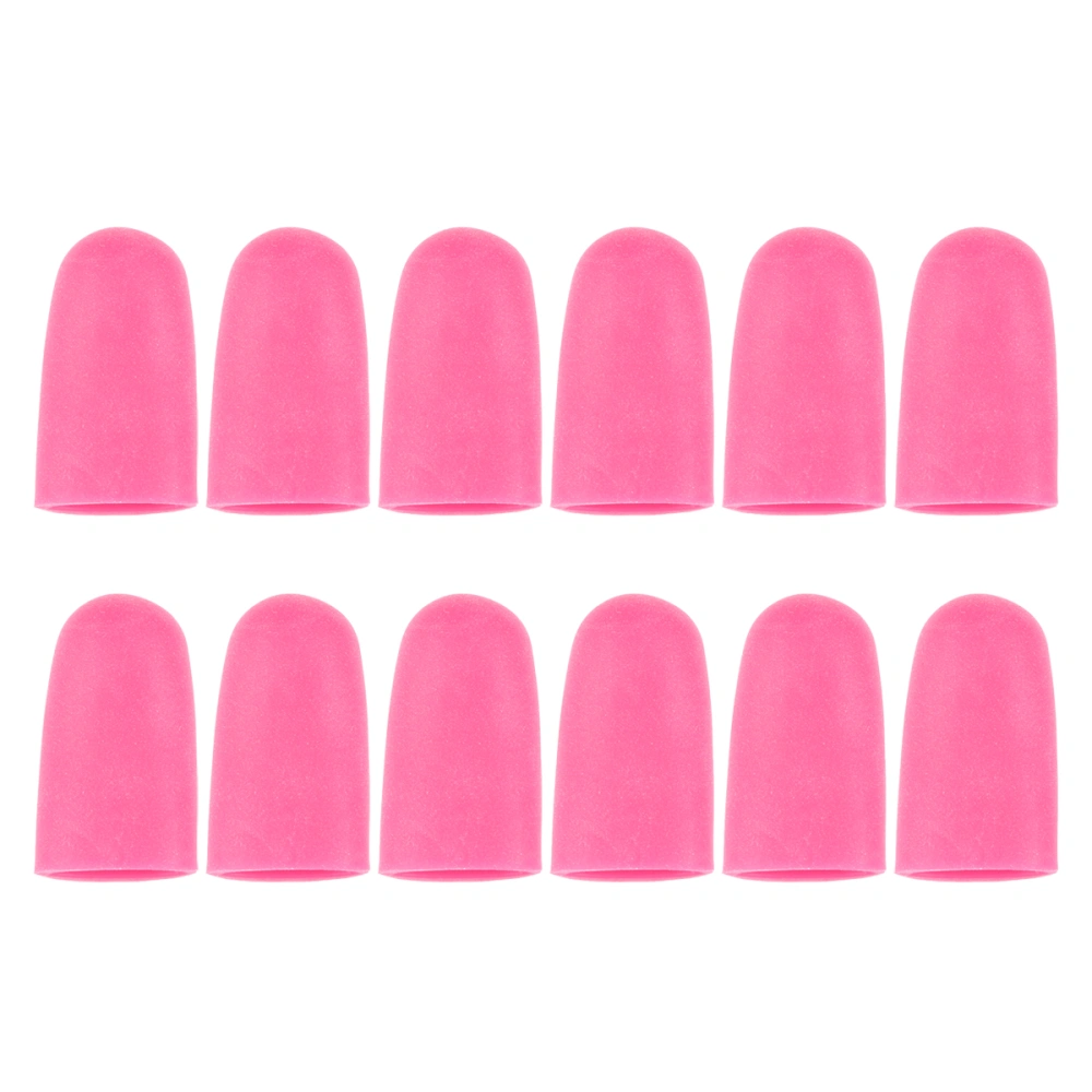 12pcs Silicone Corns and Finger Braces Fingertips Protector Toe Protectors for Corns Remover Callus Cushion (Rosy)