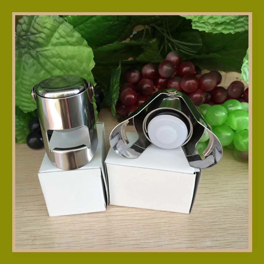 Stainless Steel Champagne Bottle Stopper Vacuum Portable Sealer Bottle Grape Wine Bottle Plug