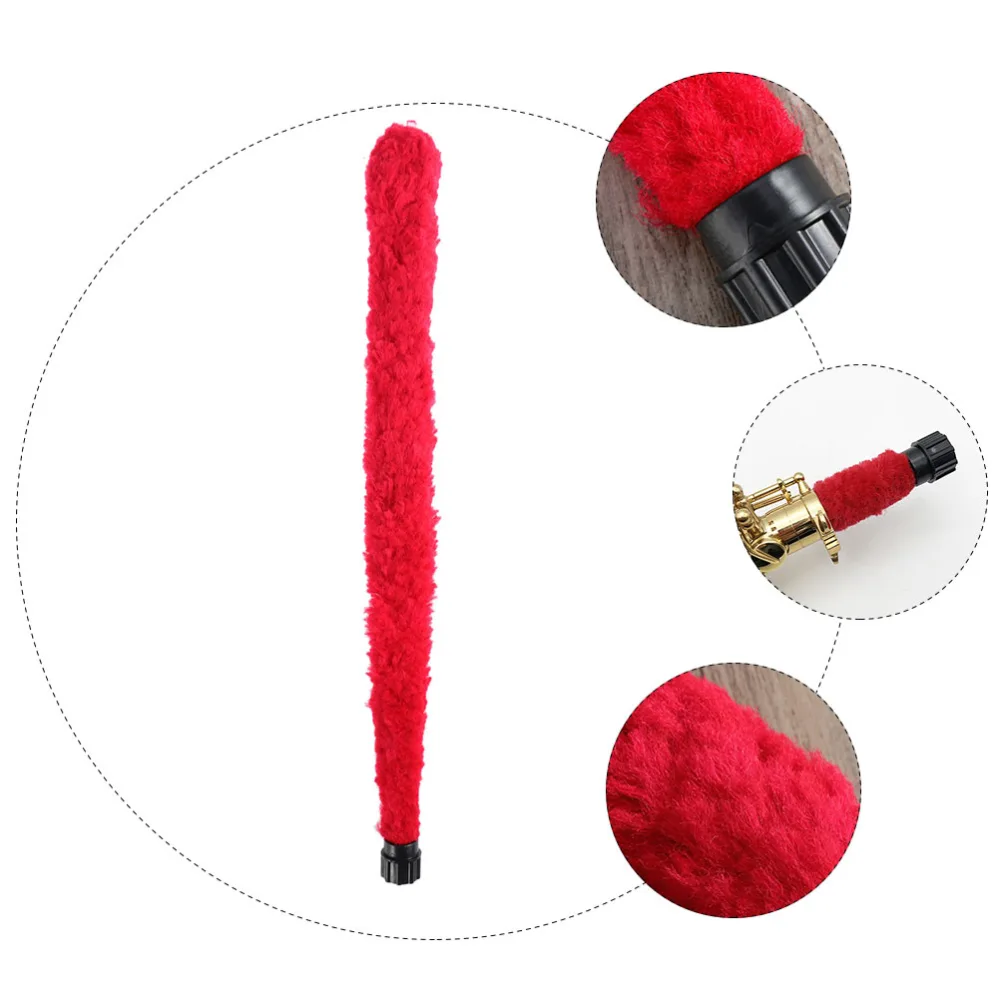 1Pc Sax Nylon Brush Musical Instrument Cleaner Maintain Care Tool (Red)