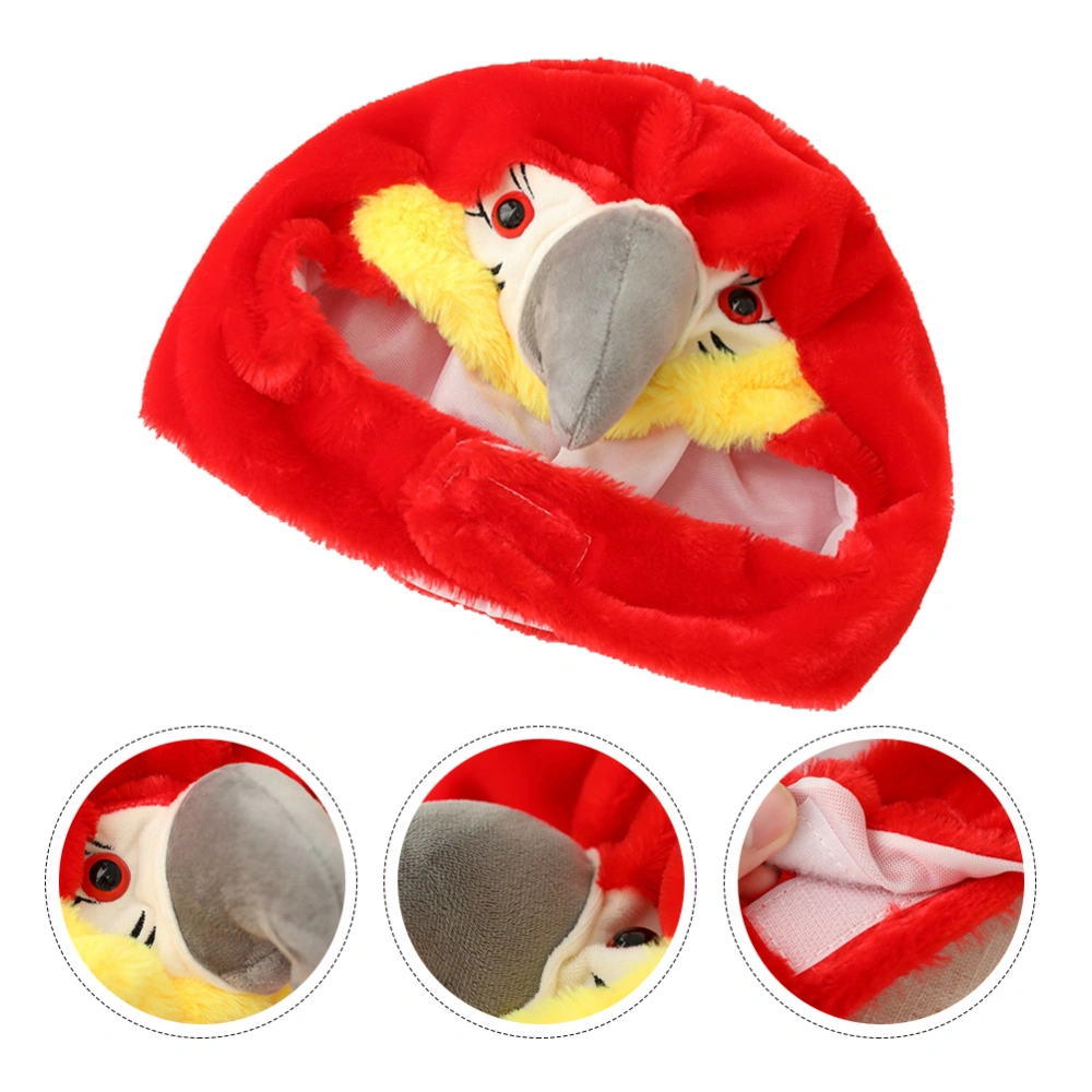 1pc Party Decorative Hats Parrot Shape Hat Animals Costume Hat for Cosplay (Red)