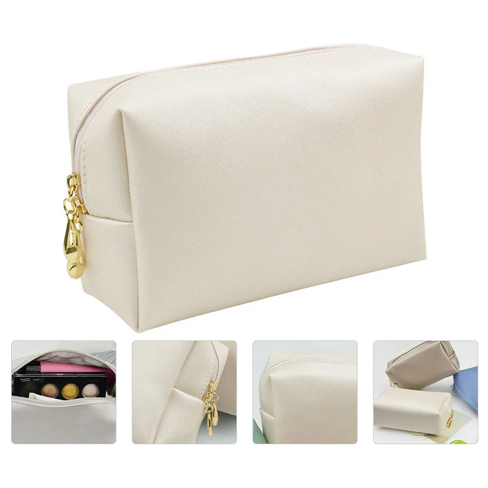 1Pc Square Women Makeup Pouch Stylish Makeup Bag Large Capacity Hand Bag
