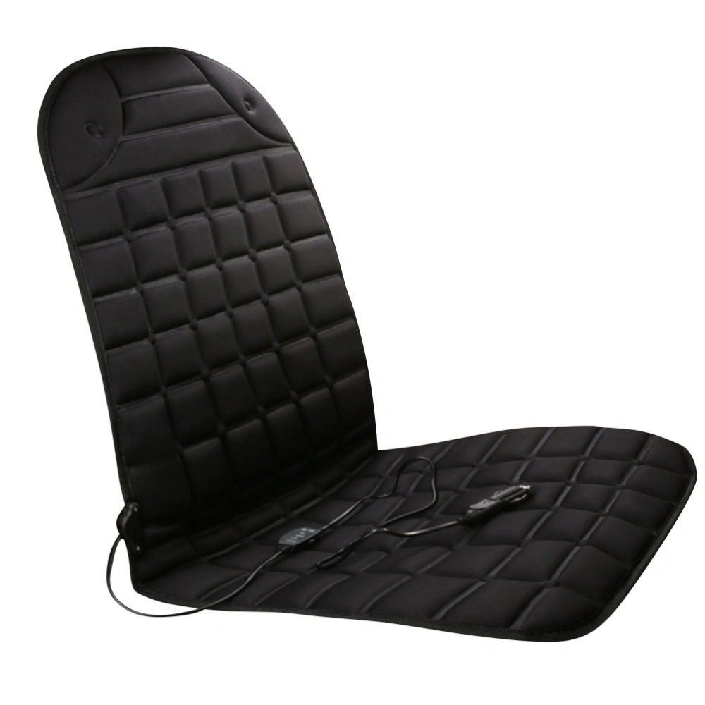 Heated Car Seat Cushion Temperature Control Heated Pad Cushion Cover Car Seat Warmer Black