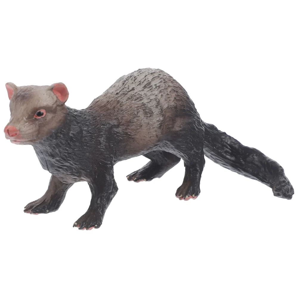 Simulation Ferret Figurine Wild Animals Model Animals Cognitive Toy for Kids