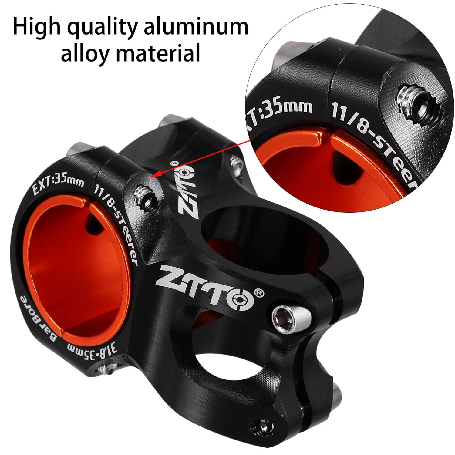 Aluminium Alloy Bike Stem Bike Handlebar Stem Extension Riser Handlebar Riser