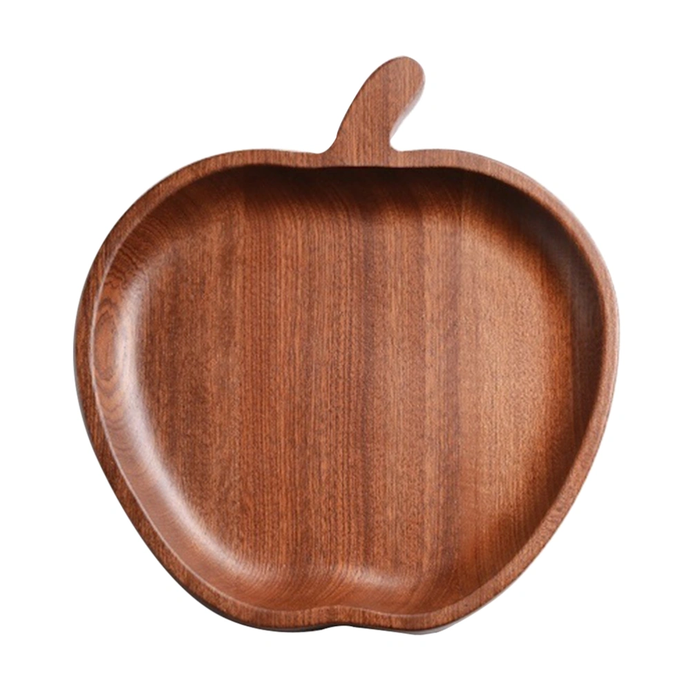 Creative Food Serving Plate Ebony Wooden Fruits Tray for Home Food Holder (Brown)