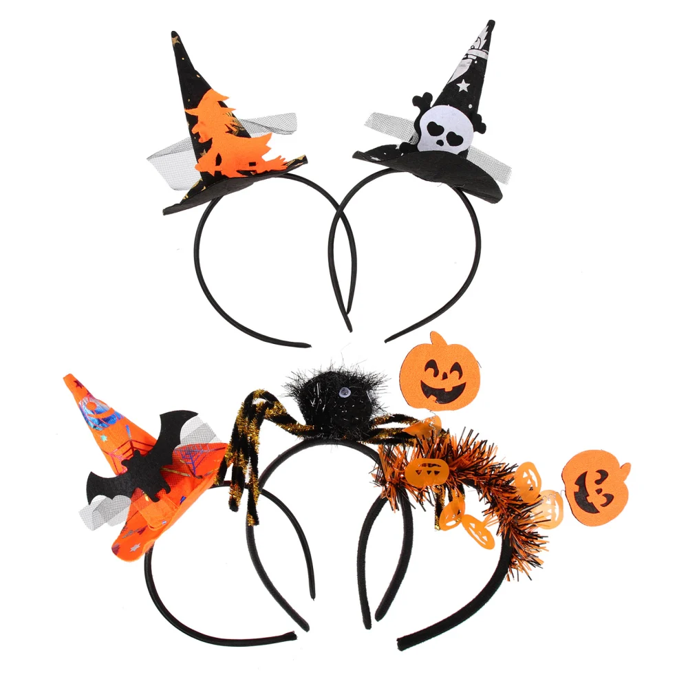 5pcs Horror Design Headband Creative Halloween Hair Band Halloween Party Hair Hoops