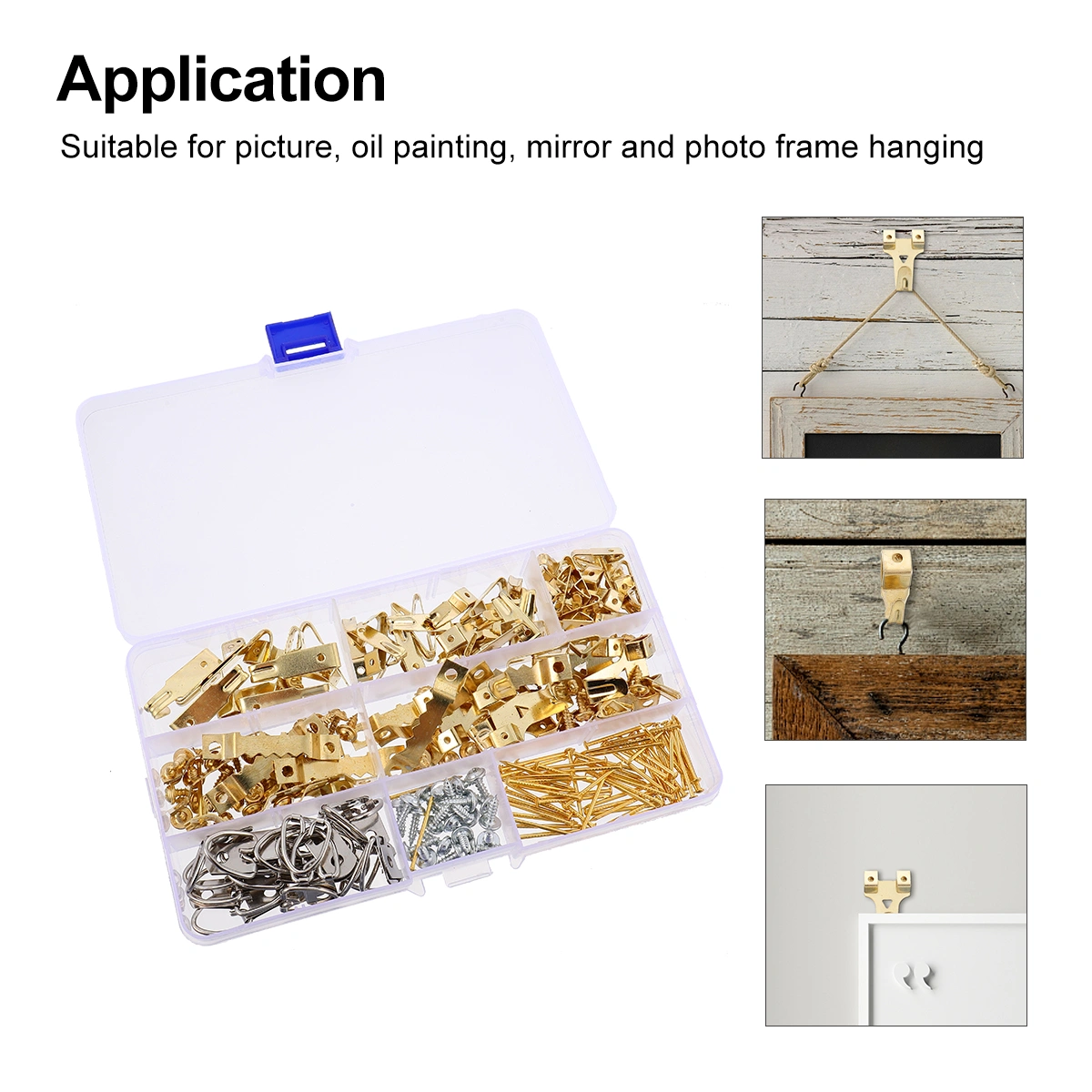 224 Pcs Picture Hooks Picture Hanging Hooks Picture Hangers Picture Hanging Kit