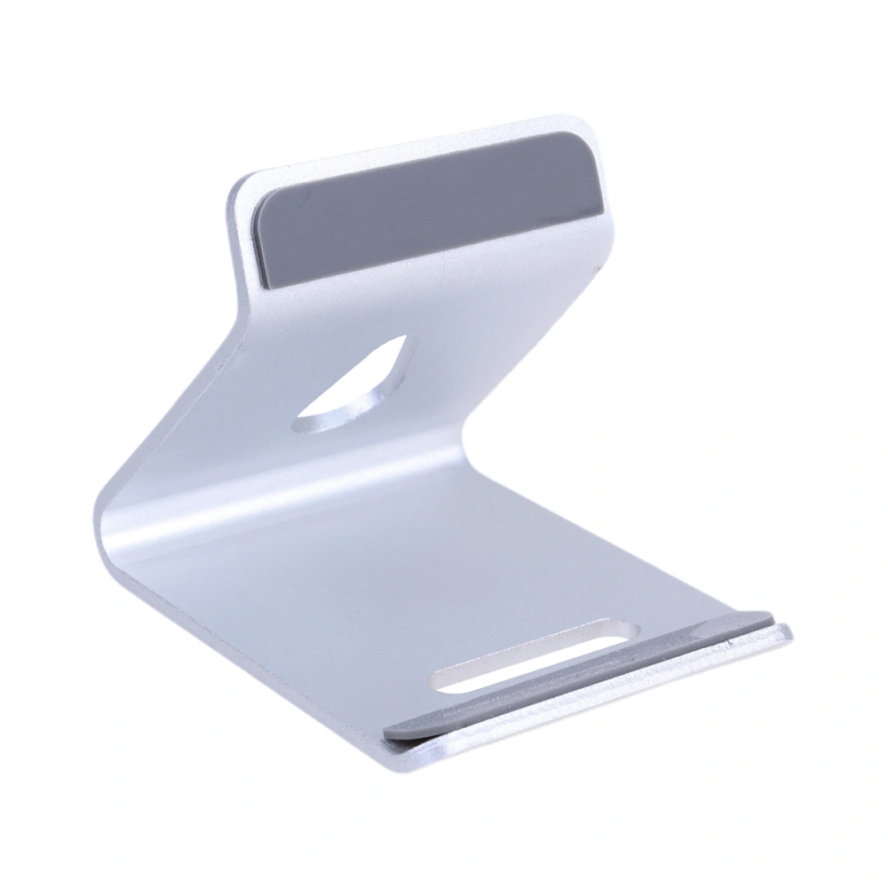 Silver Multifunctional Aluminum Alloy Desktop Cellphone Stand Portable Tablet Stand Anti-Slip Base Phone Holder Support