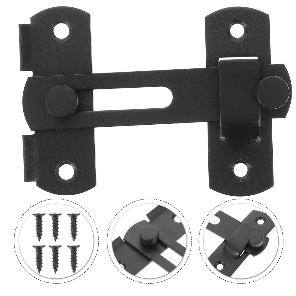 3 Sets Stainless Steel Flips Latch Safety Door Flips Lock Bolt Latch Flips Lock with Screws