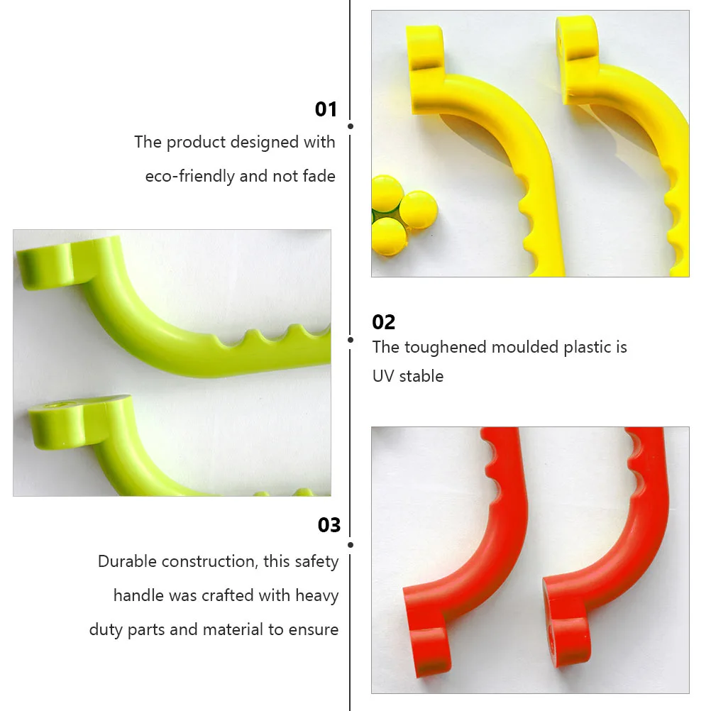 1 Pair Playground Handles Solid Safety Handles Kids Climbing Handle Random Color