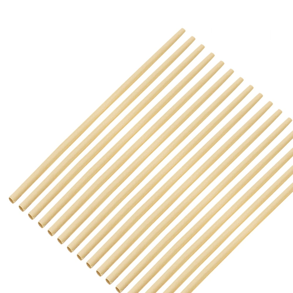 100pcs Disposable Straws Eco-friendly Wheat Straw for Milkshakes Shaved Ice (Chocolate)