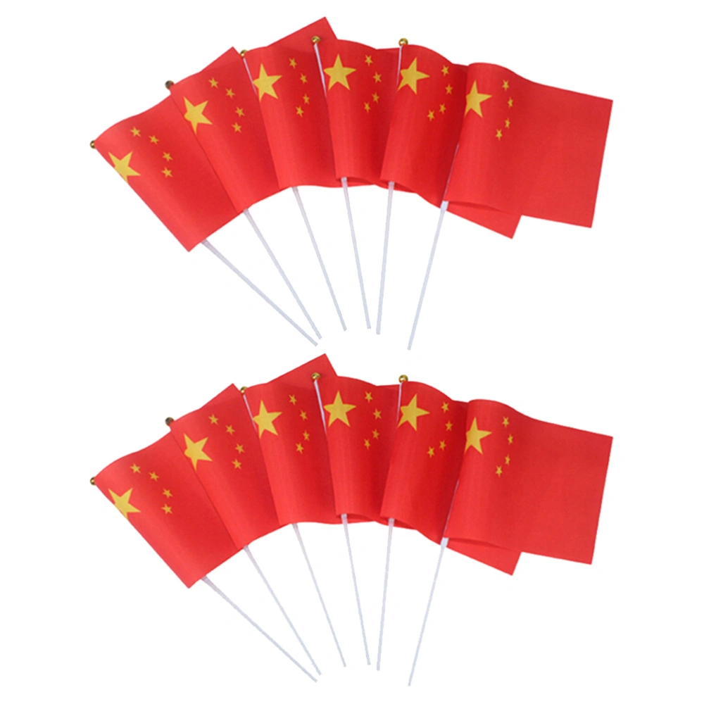 1 set China Handheld Plastic Mini Chinese National Flag China Little Flags