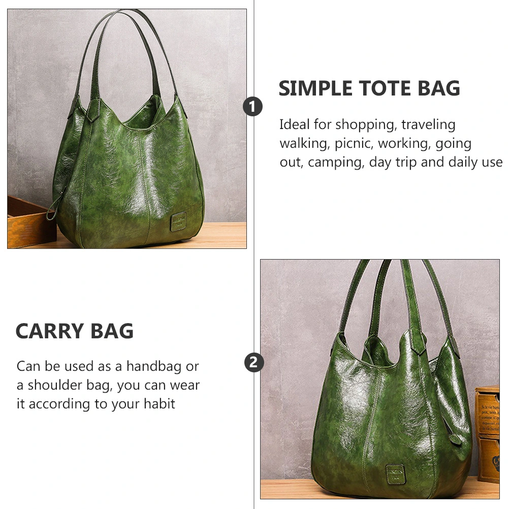 1Pc Large Capacity Shoulder Bag Simple Storage Bag Stylish Tote Bag Handbag