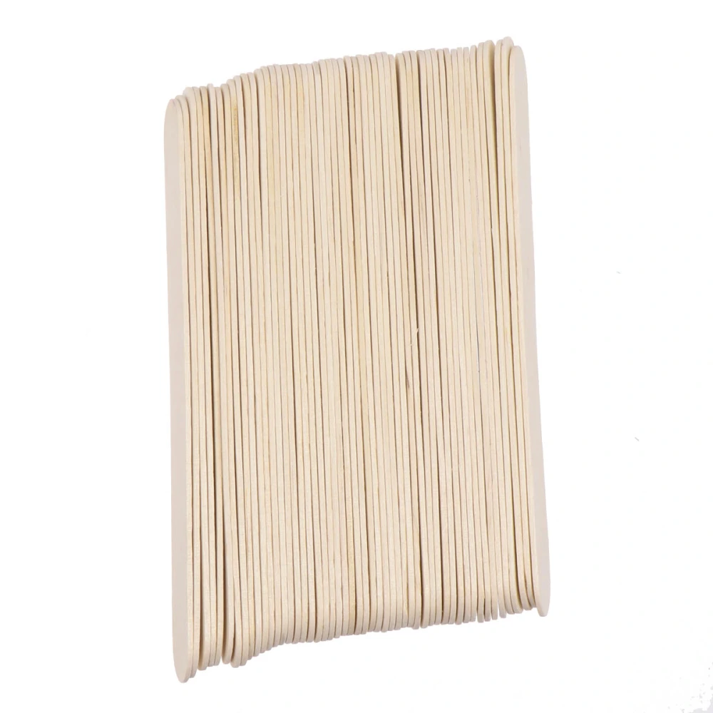 250Pcs 150mm Wooden Craft Ice Cream Sticks Ice-lolly Sticks Tongue Depressor Handcraft DIY Accessories (150x18x16mm Woody Color)