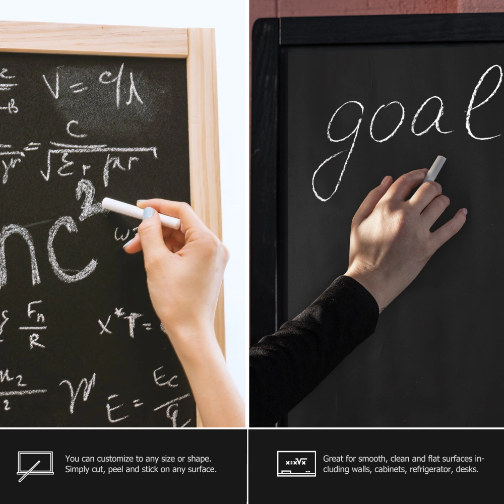 Chalkboard Wallpaper Roll Adhesive DIY Blackboard Wallpaper Decal for Home