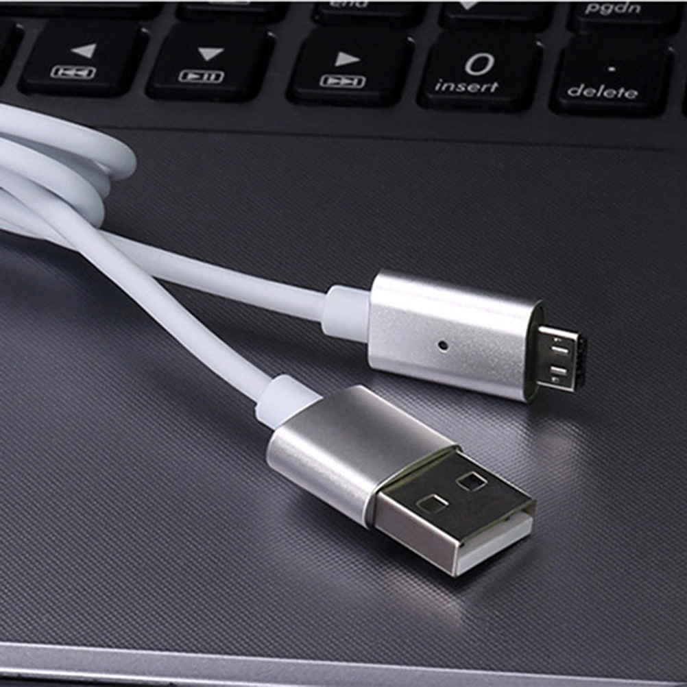 2 in 1 Magnetic Micro USB Charging and Data Transfer Cable Connector for Android Phone (Silver)