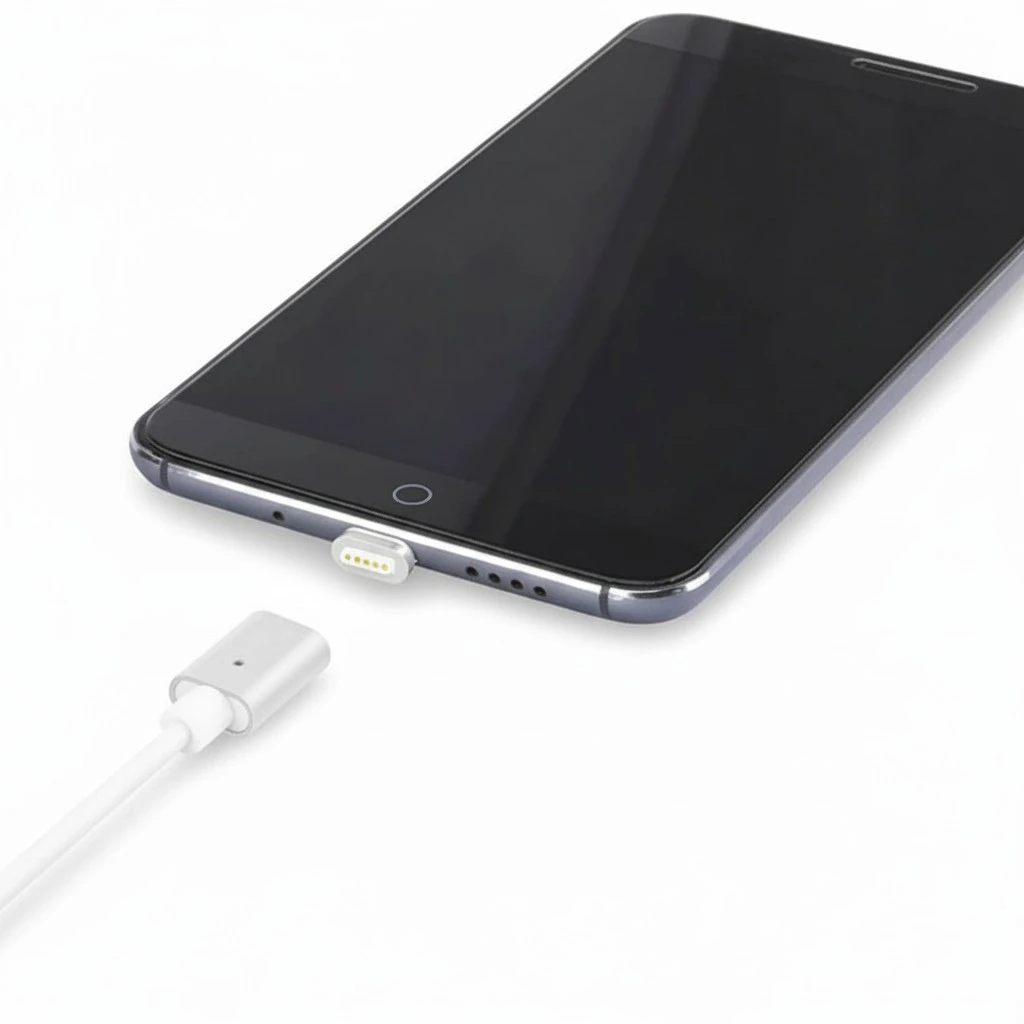 2 in 1 Magnetic Micro USB Charging and Data Transfer Cable Connector for Android Phone (Silver)