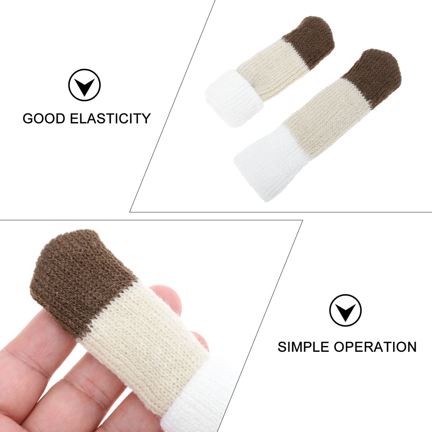 12pcs  Door Handle Protective Covers Anti-Collision Warm Knitted Handle Covers
