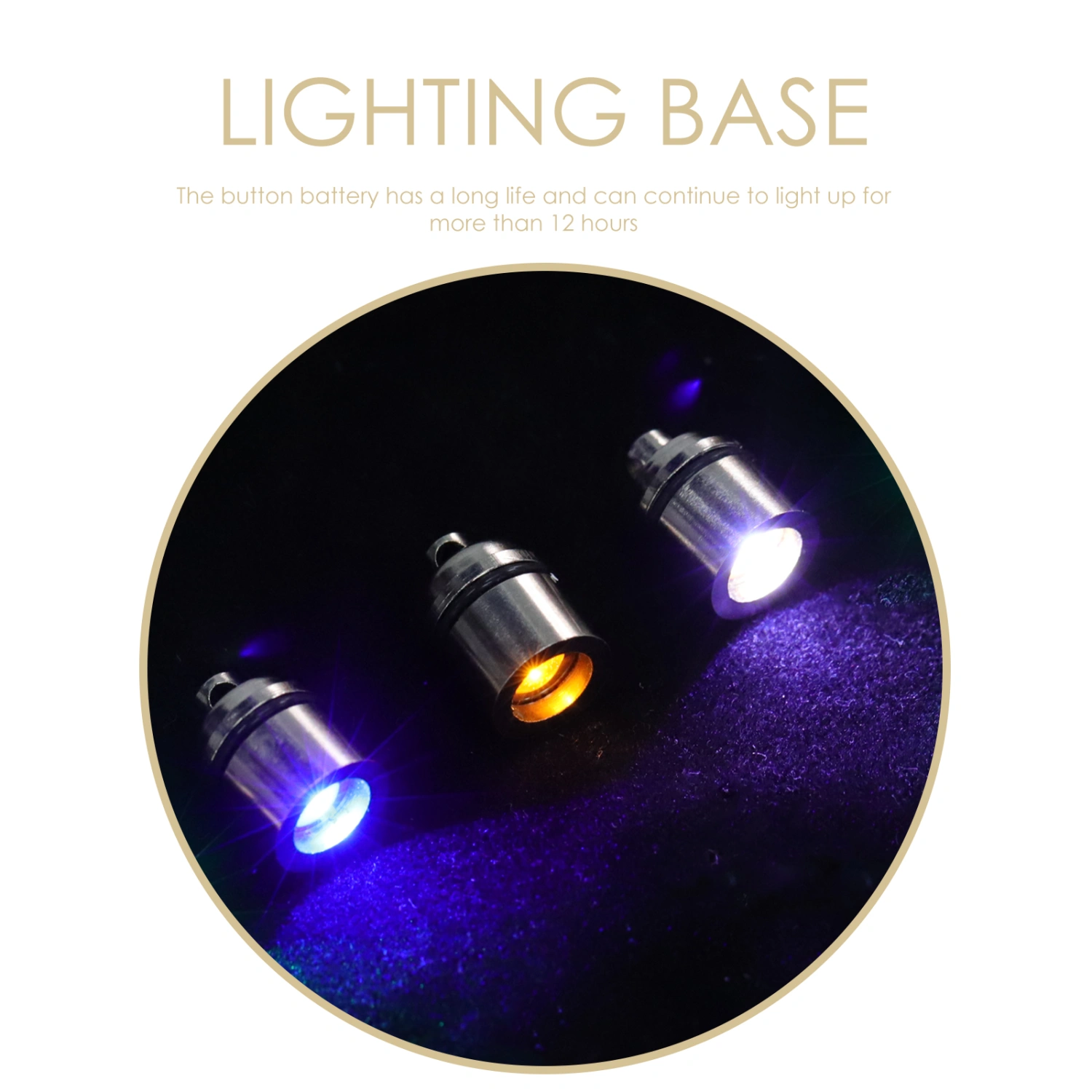 9pcs Mini LED Flashlight Battery-Powered Small Flashlight Keychain Making Pendant