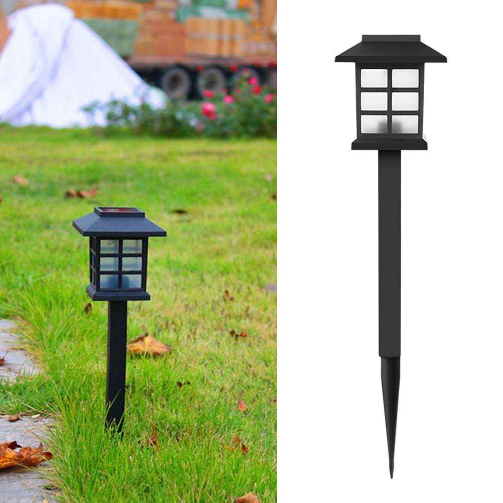 5pcs Solar Powered Lawn Light House Shaped Lights Garden Stake Light Waterproof Outdoor Lantern for Pathway Yard