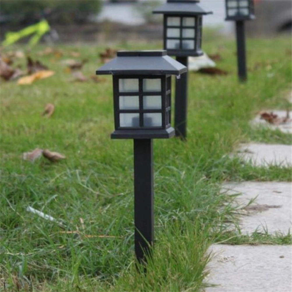 5pcs Solar Powered Lawn Light House Shaped Lights Garden Stake Light Waterproof Outdoor Lantern for Pathway Yard