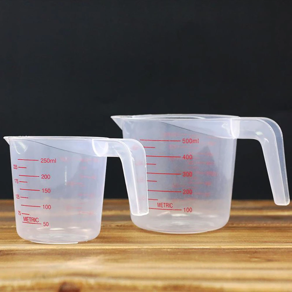 3pcs Liquid Measuring Cups Baking Tools Kitchen Tools Plastic Measuring Volumetric Beaker Tool