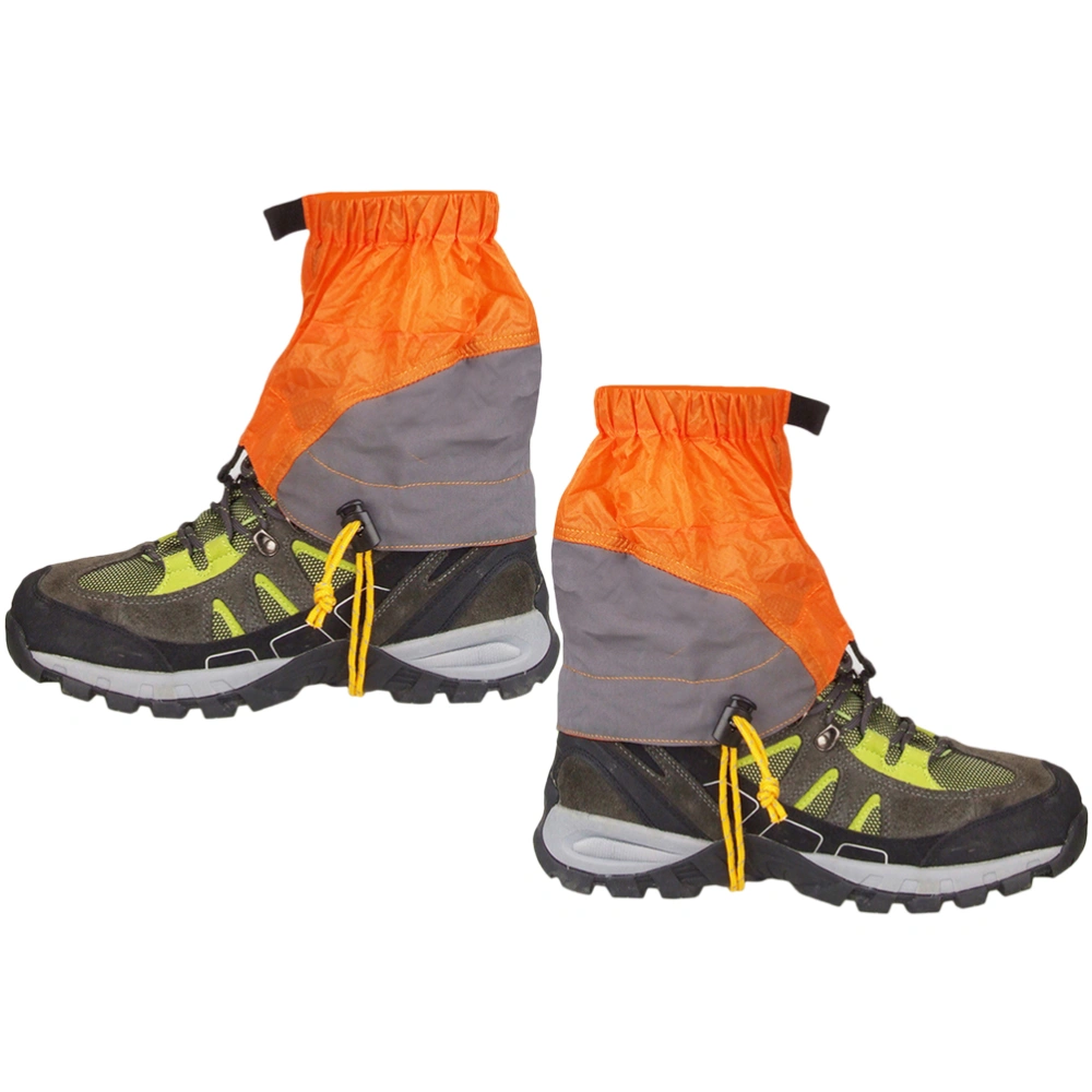 Low Gaiters Snow Ankle Gaiters Outdoor Waterproof Hiking Ankle Gaiters Lightweight Gaiters Adjustable Foot Covers for Hiking Walking Backpacking Orange