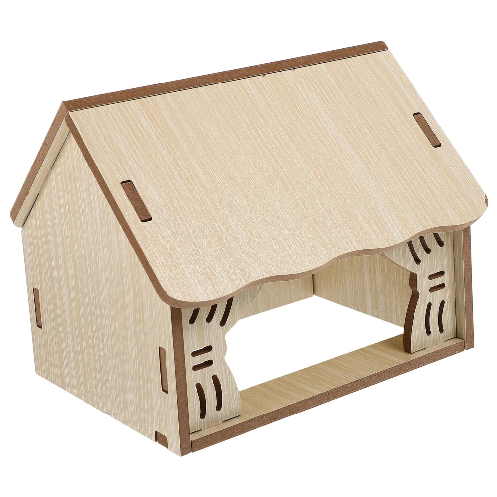 Small Hamster Hideout Rat Wood House Wood Hamster Cabin Guinea Pig Hideout