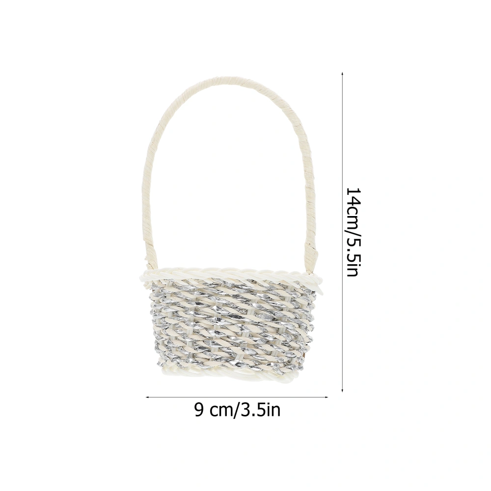 4Pcs Hand Basket Flower Arrangement Baskets Portable Storage Baskets for Home