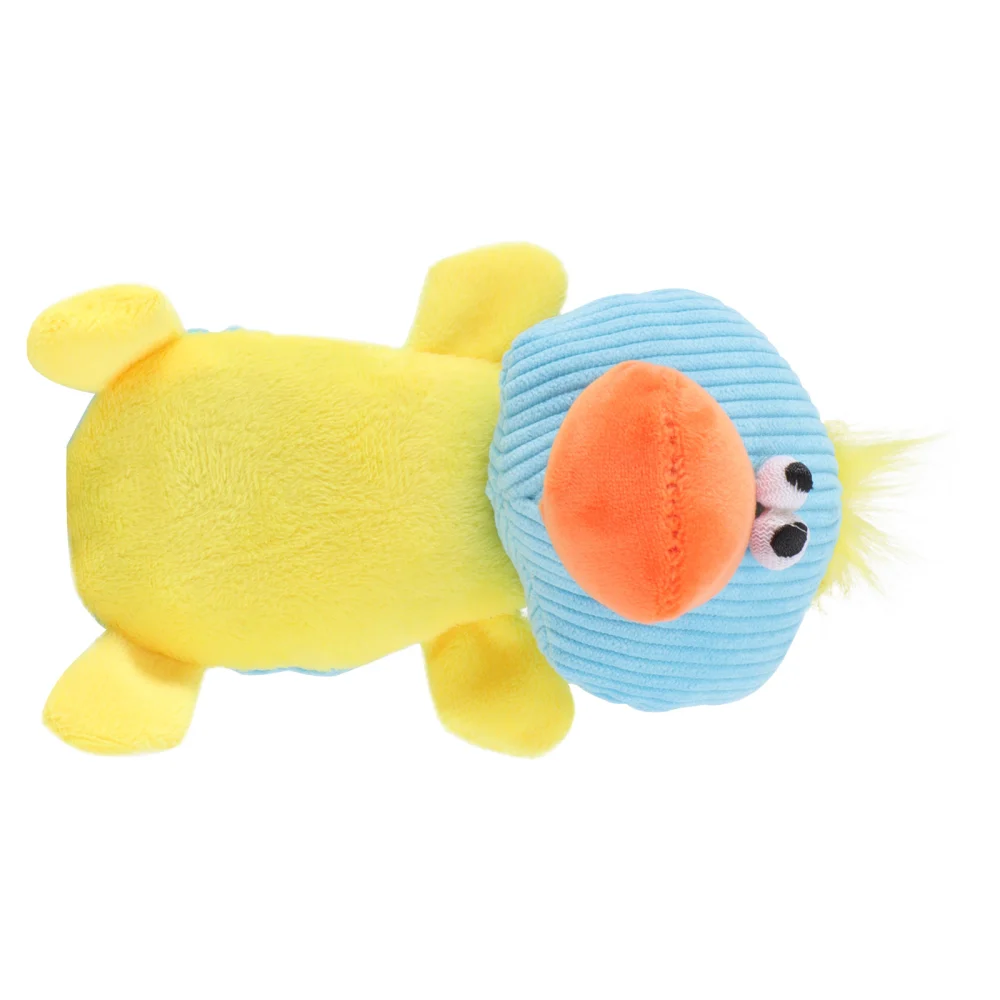 Animal Shaped Pet Dog Plush Toy Funny Squeak Sound Toy (Blue Duck)