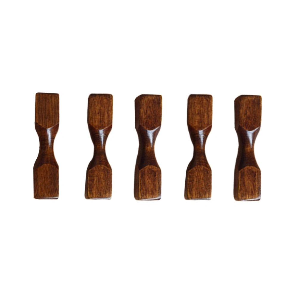 5pcs Japanese Style Creative Dumbbell-shaped Wooden Chopsticks Rest Stand for Home