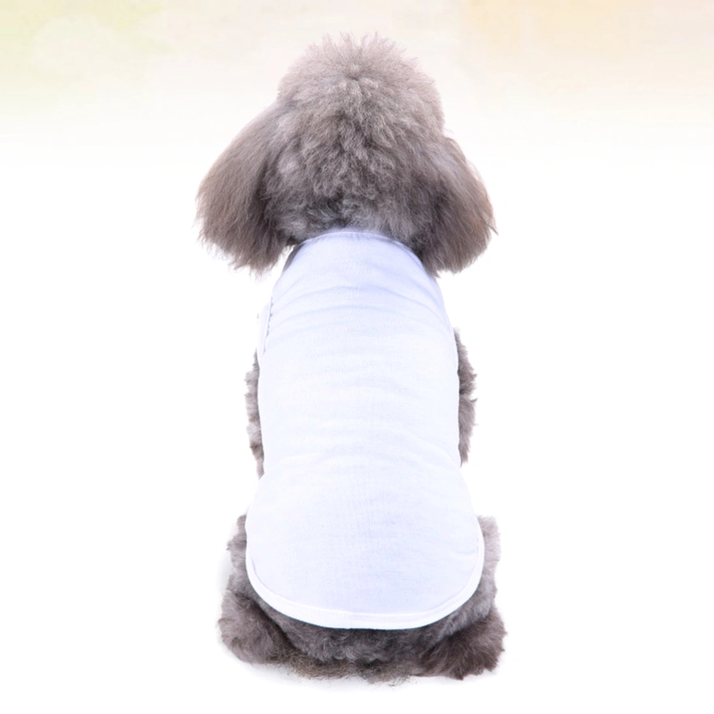 Pet Dog Short Sleeve Shirt Pure Color Polyester Puppy T Shirts Dog Summer Clothes - Size M