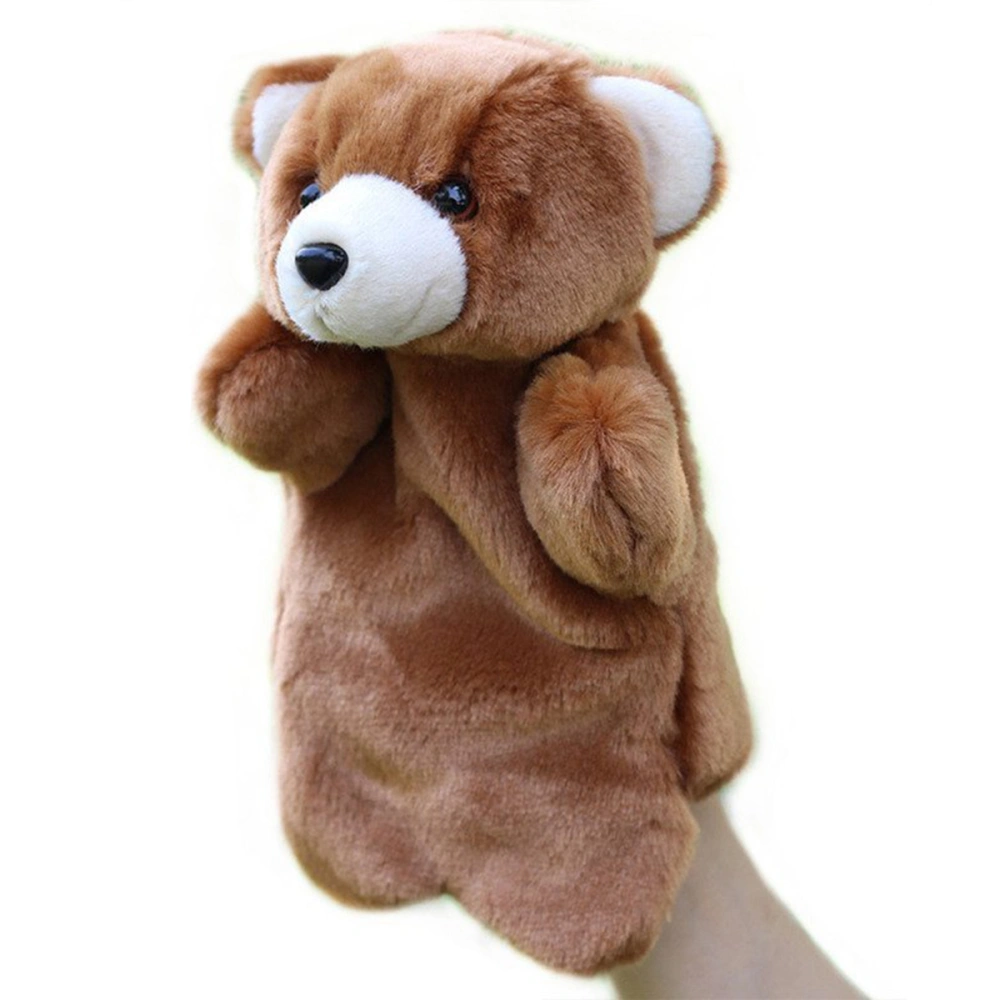 Adorable Plush Hand Puppet Bear Zoo Friends Animals Educational Puppets Dolls Bear (Brown)