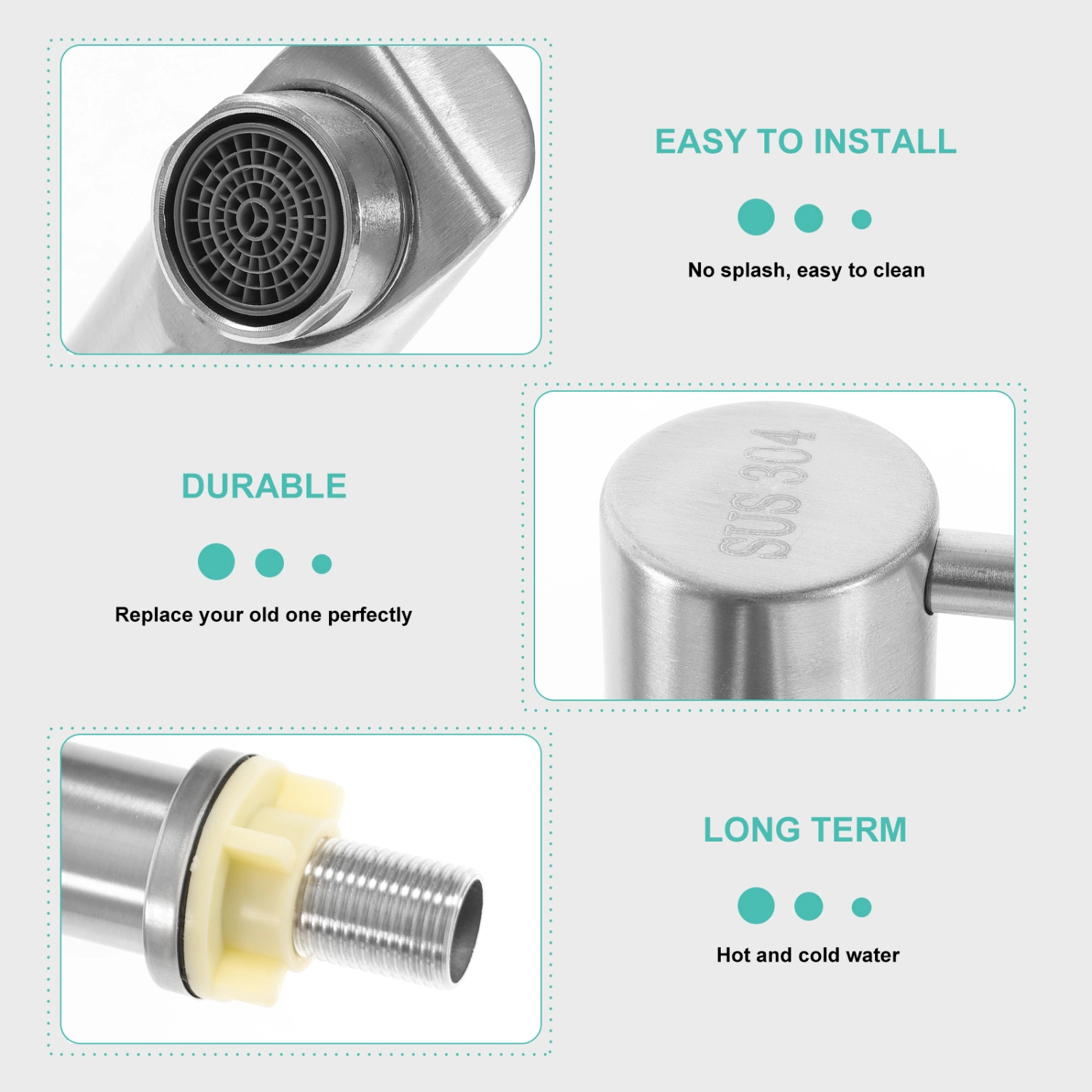 Stainless Steel Instant Cold Water Dispenser Faucet Single Hole Sink Faucet Kitchen Sink Single Handle Faucet Prep Sink Faucet