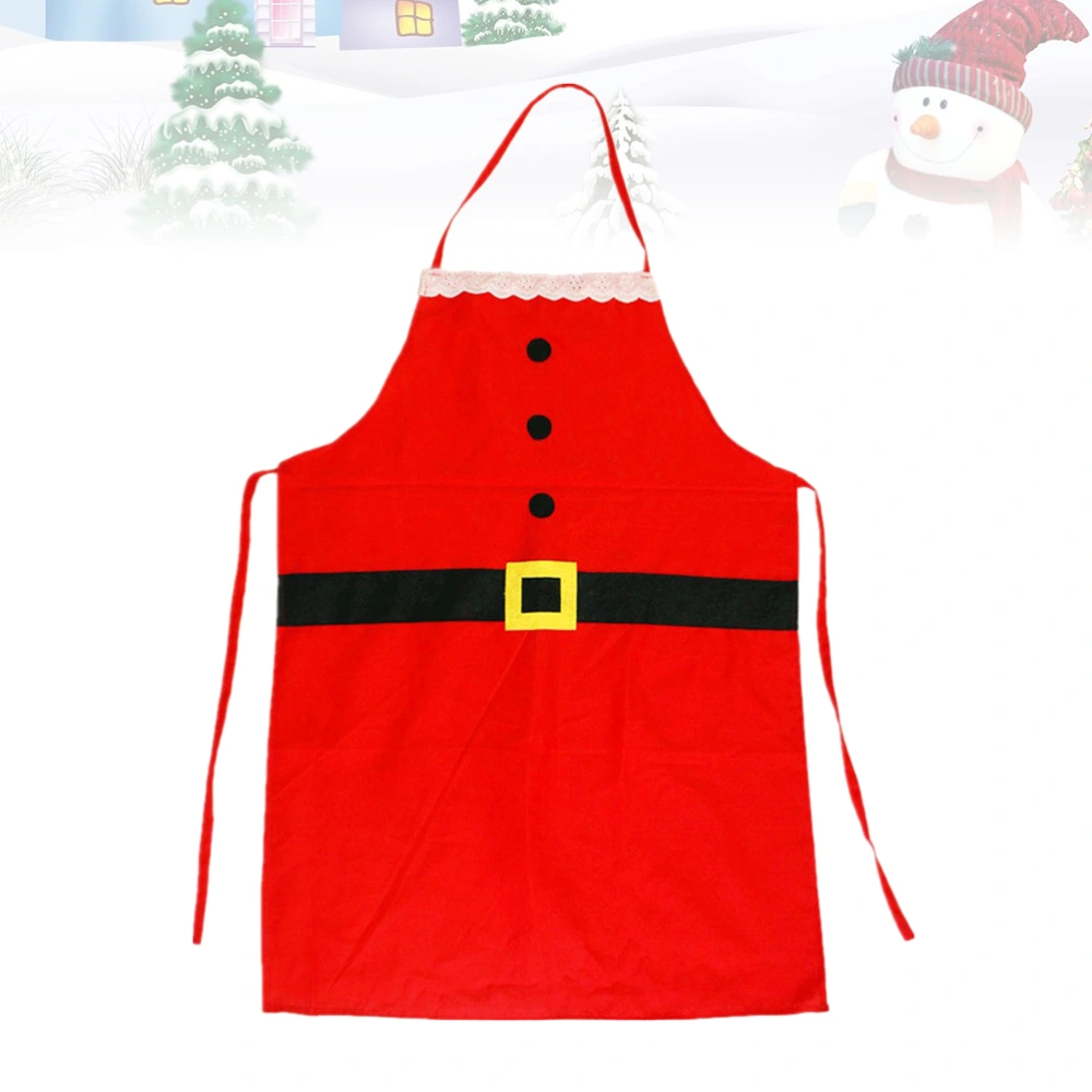 Christmas Decorative Aprons Creative Chef Apron Festive Party Aprons Decor for Women Men Adults (Red)